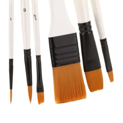 10-teiliges Nylon-Pinselsatz, massivholz, Ölfarbe