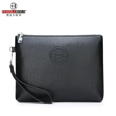 Men's PU Leather Envelope Clutch with Phone Compartment, 2023 Model - 5