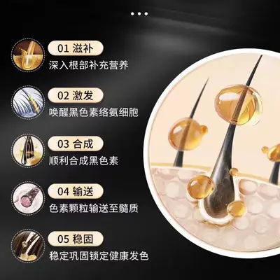 何首乌白转黑精华液白发养黑发原液黑灵芝养发乌发生发滋养育发液 - 3