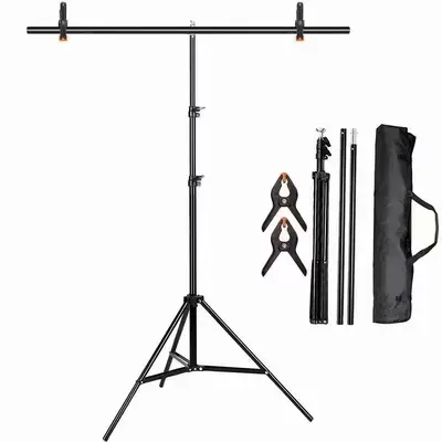 Canlı fotoğraf arka plan standı geri çekilebilir giysi fotoğraf metal standı portre kapı tipi arka plan kumaş standı çekim aksesuarları - 8