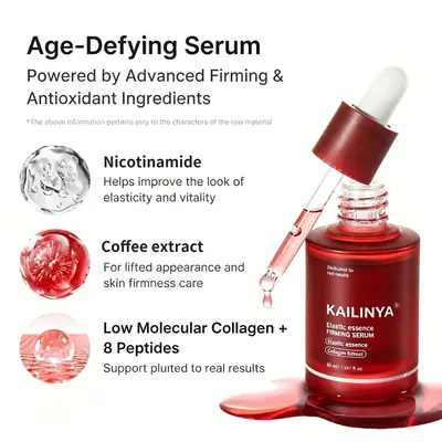 Cross-Border Trade Collagen Firming and Elasticity Essence Serum with Niacinamide Brightening Skin Dropper Whitening Plumping Essence - 3