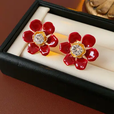 Vintage Silber Geometrie-Diamant-Ohrringe, retro, Hofstil - 13