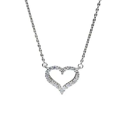 S925 Silber Herz-Diamant-Halskette - 5