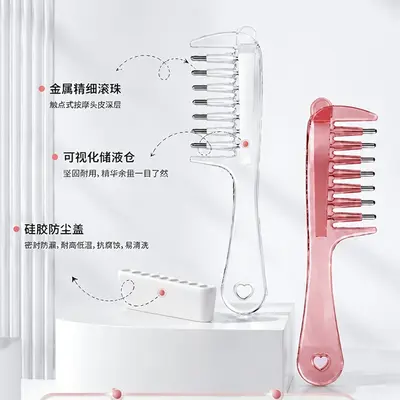 Crystal Scalp Serum Applicator Comb for Minoxidil and Essential Oils
