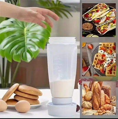 Lebensmittelechtes auslaufsicheres Mixbecher-Backset mit Skala