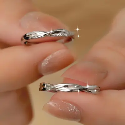 Mobius ring couple rings, men and women, modern design - 4
