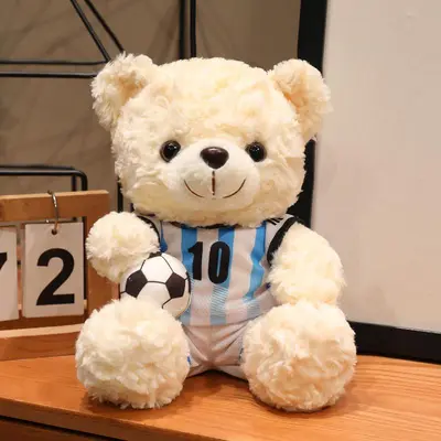 Football Themed Teddy Bear Plush Toy, World Cup Gift
