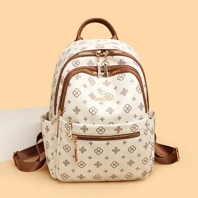 Genuine Soft Leather Backpack for Women, Large Capacity Casual Daypack - 8