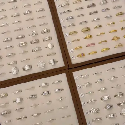 925 gümüş basit yüzük kadın yaz koleksiyonu - 4