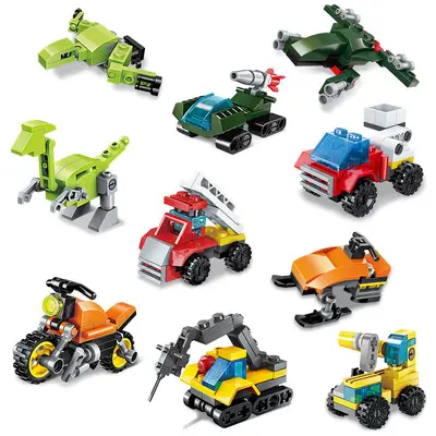 Boxed Small Particle Building Blocks, Car Assembly Set for Kids - 4
