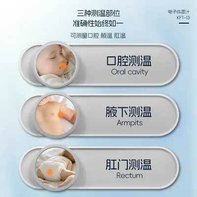 Soft-Tip Digital Thermometer for Children and Adults, Axillary and Oral