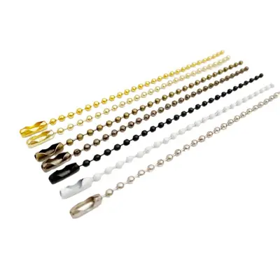 2.4 mm Iron Metal Wavy Bead Chain for Doll Tags and DIY Jewelry