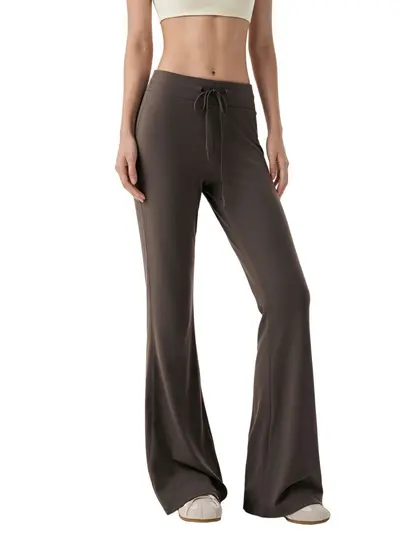 Women's Fleece-Lined Yoga Flare Pants, Butt-Lifting, Long - 6