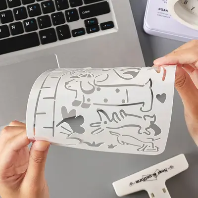 Holiday Hollow Painting Stencil Oil Stick Drawing Template