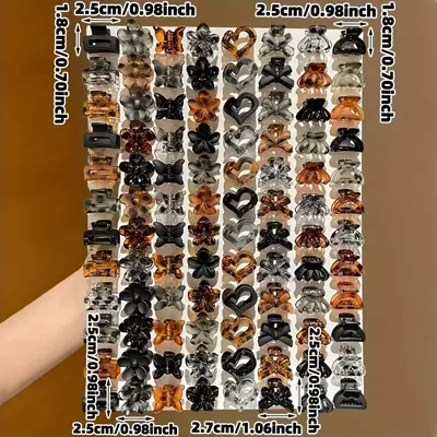 European and American Cross-border Leopard Print Small Claw Clip Women's Back Head Hair Bun Clip Shark Clip Bangs Clip Straight Clip Hair Pin Hair Accessory