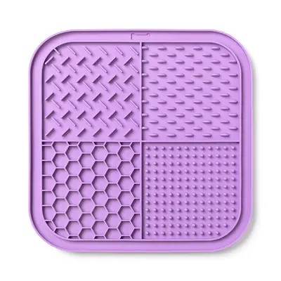 Silicone Pet Lick Mat, Slow Feeding Mat for Cats and Dogs, Strong Suction Cups - 7