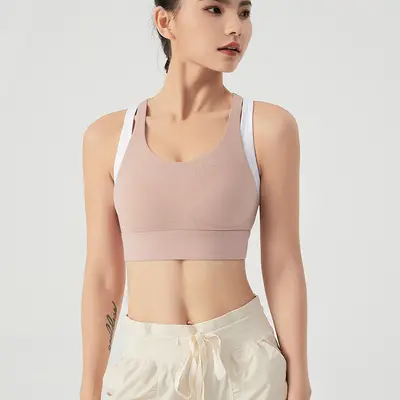 Women's Running Sports Bra, Shockproof, One-Piece, Plus Size - 8