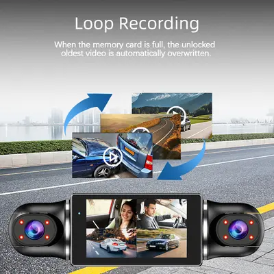 4-Channel 1080P HD Dash Cam with Phone Connectivity and 24H Parking Monitoring