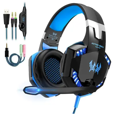 Yinzhuo G2000 beleuchtetes Stereo-Kabelkopfhörer für Computer, Gaming-Kopfhörer für PS5. - 7