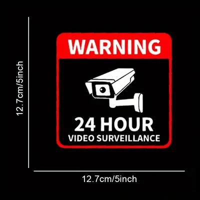 Videoüberwachungs-Aufkleber Vinyl CCTV-Kamera-Warnung