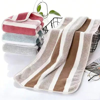 Coral Fleece Adult Bath Towel Set, Thick and Absorbent