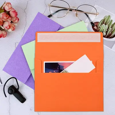 A7 Colored Self-Adhesive Blank Envelope, Customizable