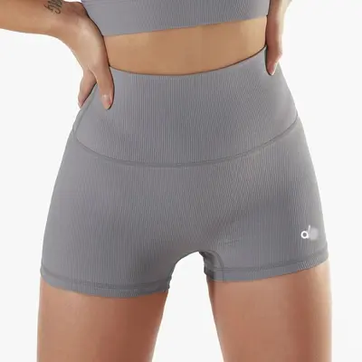 Rippstrick Yoga-Set, 2-teilig mit Shirt und Shorts, mit Brustpolster - 13