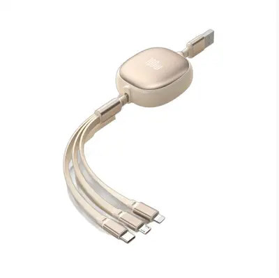 Retractable data cable three-in-one fast charging single to three charging cable suitable for Apple 15 with logo retractable design - 6