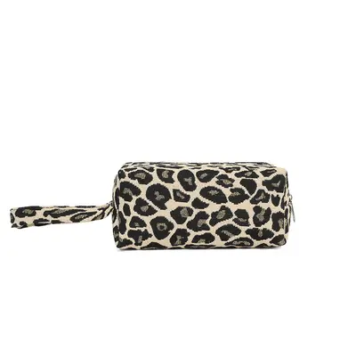 Zebra ve Leopar Desenli Büyük Makyaj Çantası Seyahat Organizer