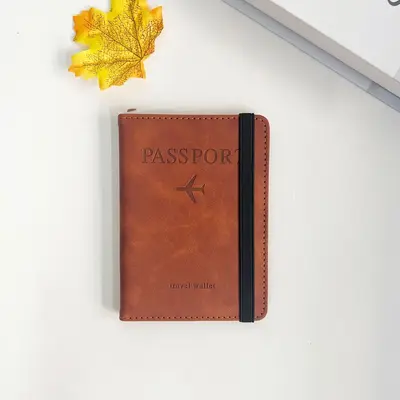 Sınır ötesi PU deri kartlık pasaportluk RFID pasaport çantası kılıfı Seyahat cüzdanı çok fonksiyonlu belge çantası toptan - 12