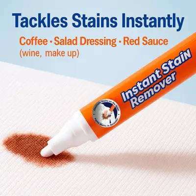 [Dropshipping] No-wash stain remover pen for white clothes, removes oil stains, hot pot, barbecue, blood stains, jam, and mid-stain residue from dry cleaning agents.