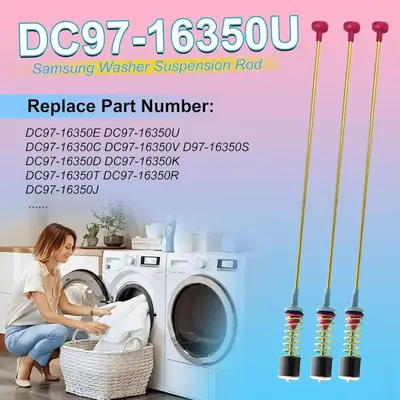 Washing Machine Suspension Rod for Samsung 5280W and Whirlpool W11130362, 67 cm, 4 Pcs