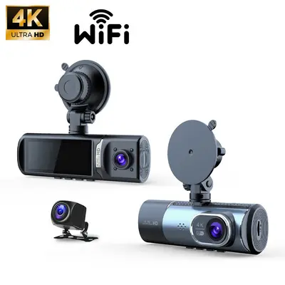 4K Ultra HD Car DVR with Front and Rear Triple-Channel Recording and WiFi - 7
