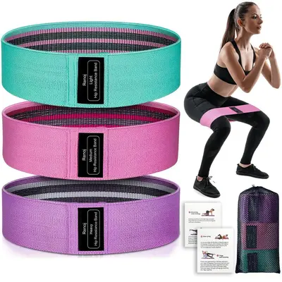 Hip Lift Glute Resistance Ring, Leg Workout Yoga Band, Fitness Strength Training Elastic B - 12