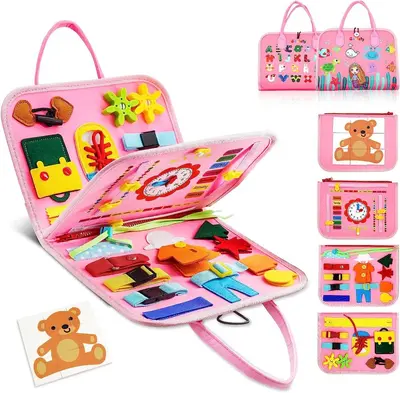 Cross-border Montessori early education toys, children's intelligence development felt activity board, creative DIY intelligence development educational learning board - 9