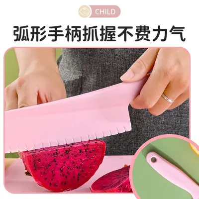 Plastik doğrama tahtası meyve bıçağı set taşınabilir güvenli