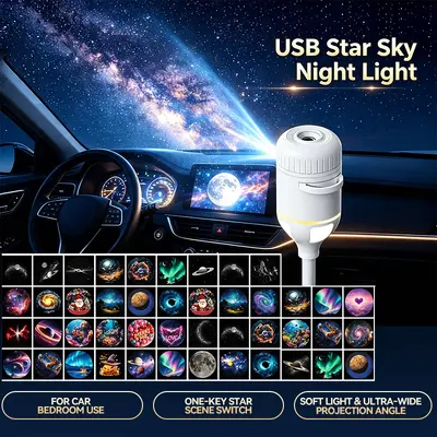 In Stock Viral Star Projector Light USB Mini Projector Night Light Bedroom Sleep Starry Sky Atmosphere Lamp