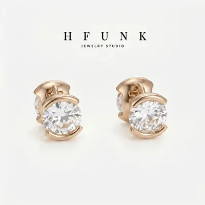 18K Gold-Plated Moissanite Ear Cuff, Non-Fading Women's Earring