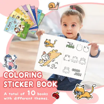 Çocuklar İçin Çıkartmalı Boyama Kitabı, Parti ve Bayram Etkinliği - 4