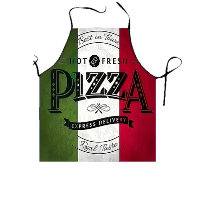 Thickened Italian Pizza Print Polyester Kitchen Apron