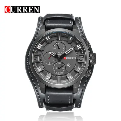 CURREN 8225 erkek saati, büyük kadran, su geçirmez, takvim fonksiyonu - 8