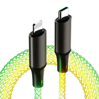 Süper hızlı şarj renkli ışıklı veri kablosu Huawei oppo Xiaomi için uygun bir ila üç üçü bir arada atmosfer solunum ışığı - 11