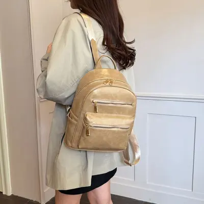 Women's Lightweight Backpack, Retro Commuter Travel Backpack - 4