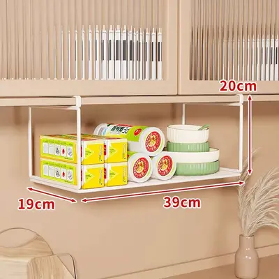 Kitchen wall-mounted storage rack, multi-function cabinet shelf system - 7