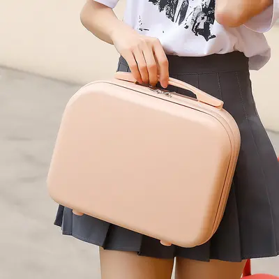 14-Inch Cosmetic Case, Mini Combination Lock Travel Case