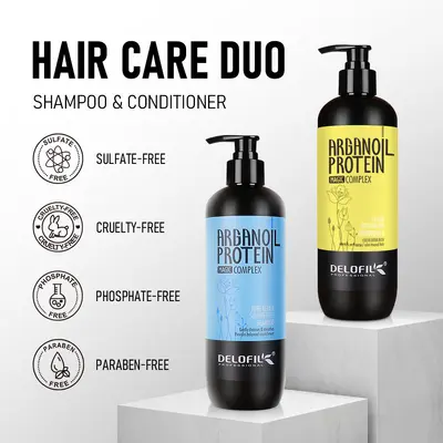 Delofil Shampoo & Conditioner Set, geschmeidig, feuchtigkeitsspendend, reparierend - 5