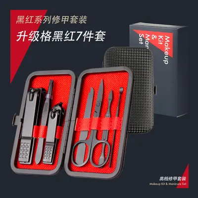 7/8 Series Manicure Set with Nail Scissors, Black - 10