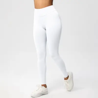 Seamless High-Waist Ruched Long Yoga Leggings with Butt-Lift Effect - 9