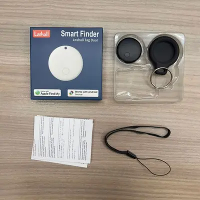 Round Bluetooth tracker iOS Android, pet and item tracker dual system - 13