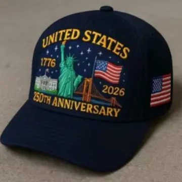 Amazon Neue Stickerei Unabhängigkeitstag Sonnenschirm Baseball-Kappe Outdoor Duck-Bill Kappe 250-Jahrestag - 2